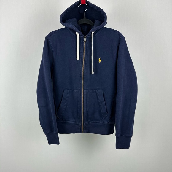 Polo Ralph Lauren Dark Blue zip-up Hoodie Men’s Size S – Excellent Condition - Picture 3 of 11